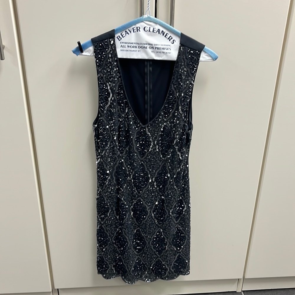 TFNC London grey sparkly mini dress